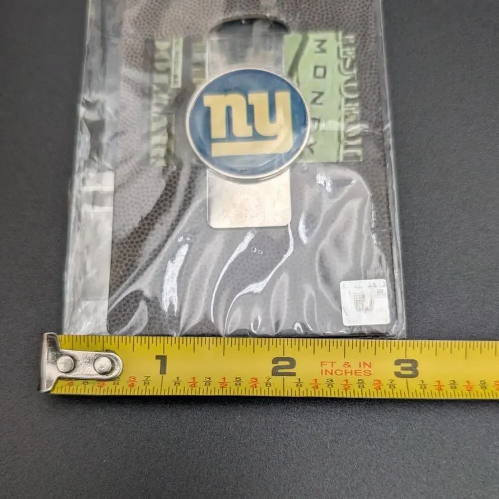 New York Giants Money Clip NFL Football Silver Blue Accessory Gift Mens Logo Fan